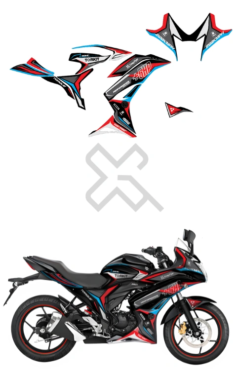 5HP Edition Full Body Sticker Compatible with Gixxer SF 150 Bs4 | Made in Premium Gloss Vinyl with FPF (Fade Protection Film), Waterproof, Precut Sticker, Pack of 1